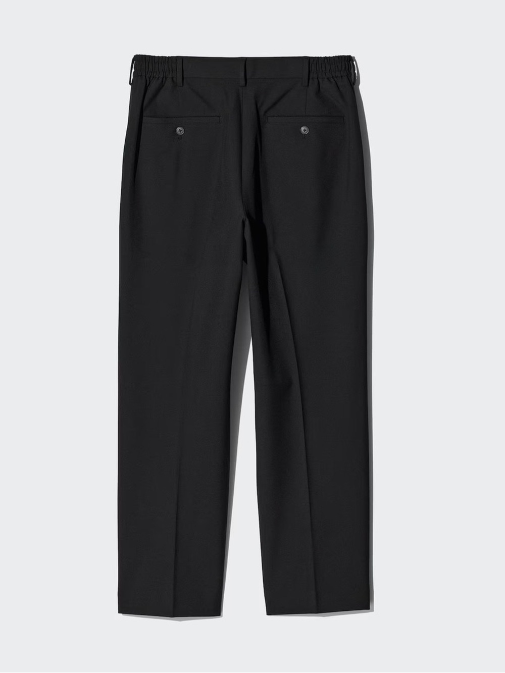 Uniqlo Men's Black Elastic-Waist Dress Pants